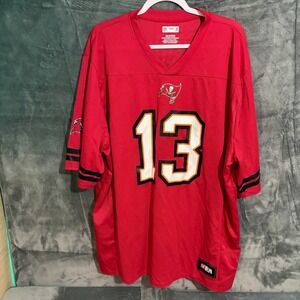 Tampa Bay Buccaneers Jersey Mens 2XL Short Sleeve Red NFL Team Apparel #13 Evan